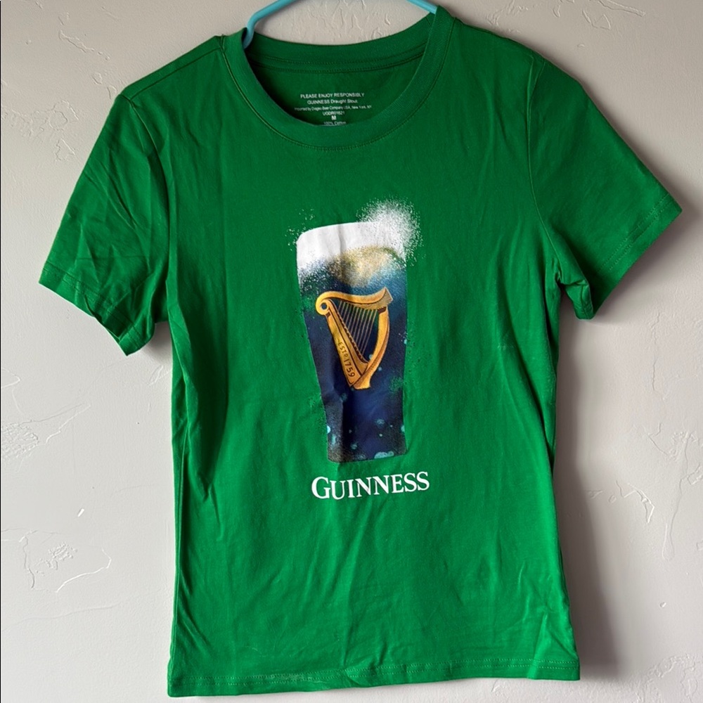 Guinness Emerald Tee with Harp Design